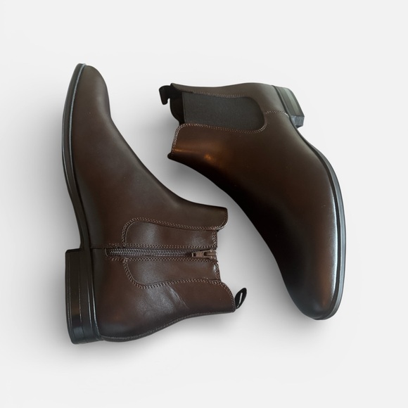 JF J.Ferrar Stanwell men’s‎ Brown faux Leather Chelsea Boots Sz 13 main image 10